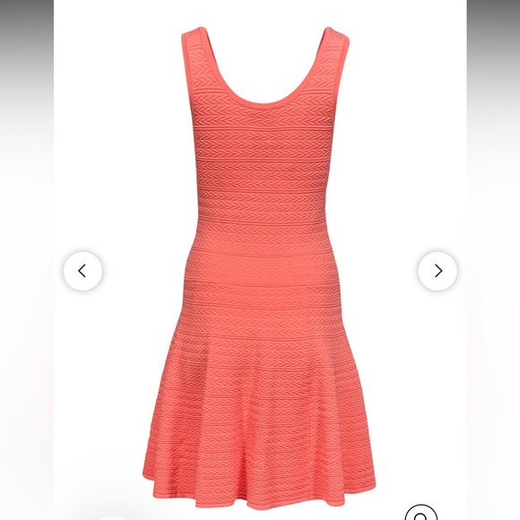 Torn By Ronny Kobo - Coral Textured Drop Waist Dress Sz S NWT - Picture 5 of 7